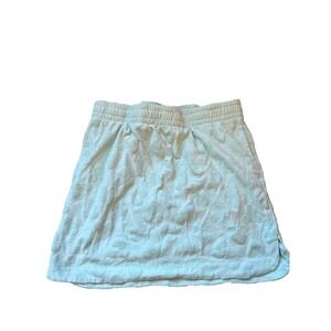 Disney Mickey Mouse Mint Green Terry Cloth Mini‎ Skirt Elastic Waist Pockets M